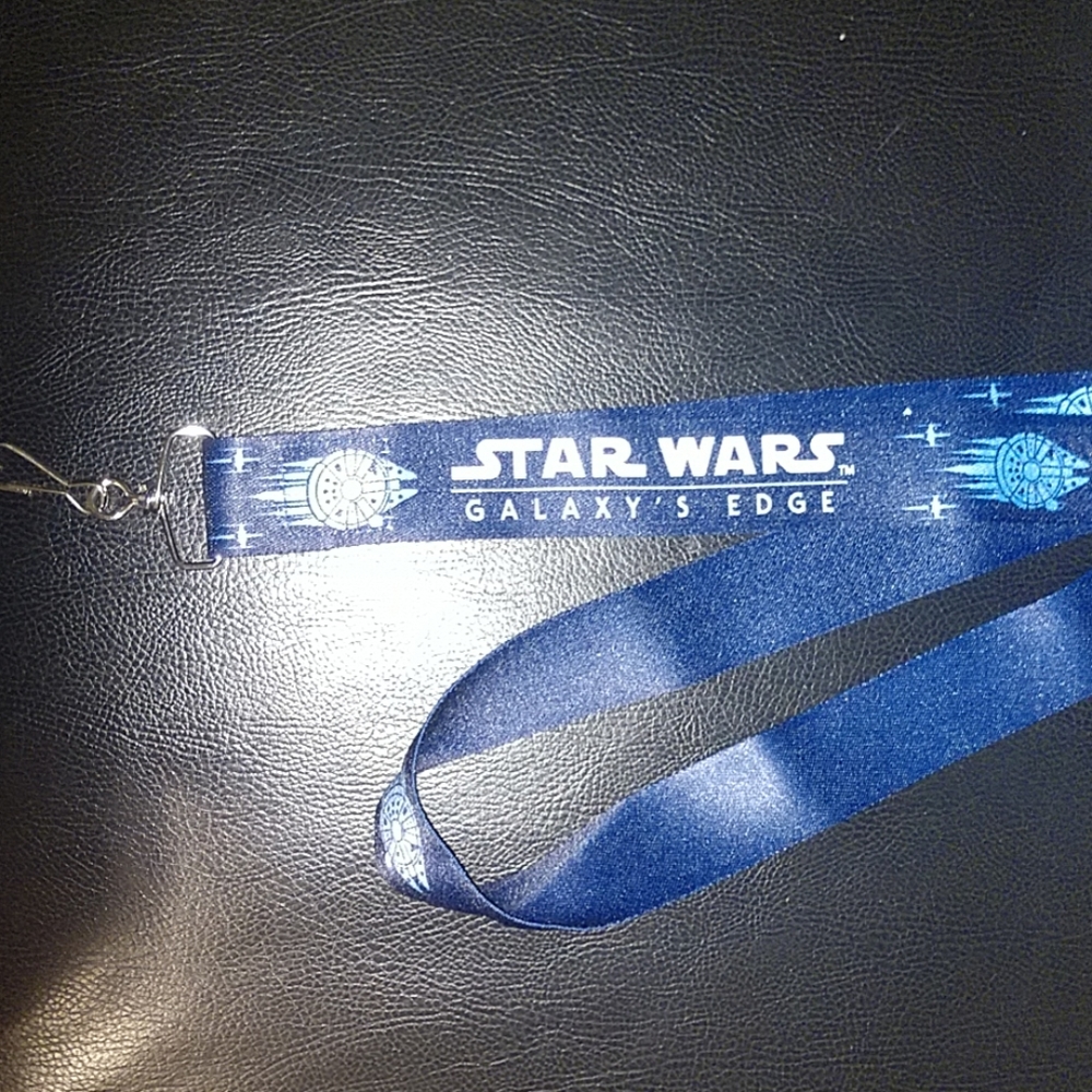 Star Wars lanyard, pin, and ID holder